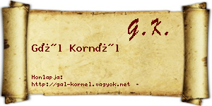 Gál Kornél névjegykártya