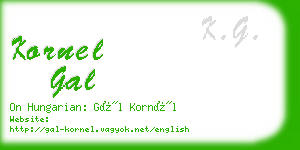kornel gal business card